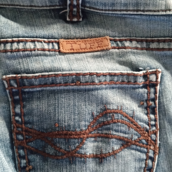 Cowgirl Tuff Brown Stitch 34x35 - Picture 9 of 9